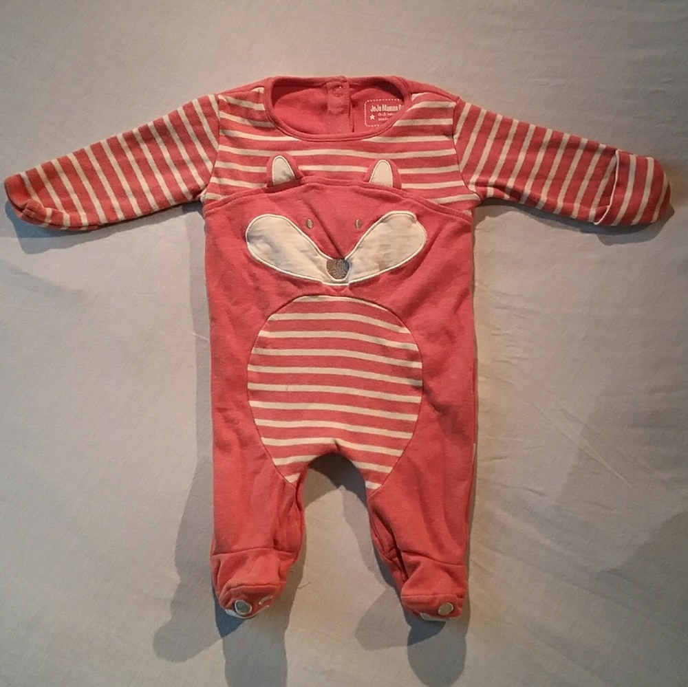 0-3 mo Foxy footie baby outfit
